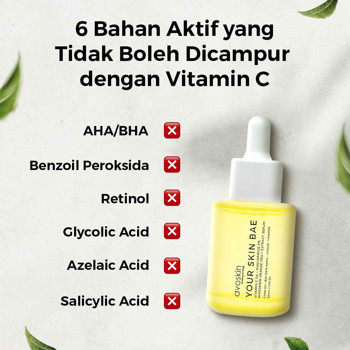 Kenapa Vitamin C Tidak Boleh Dicampur Dengan AHA/BHA?