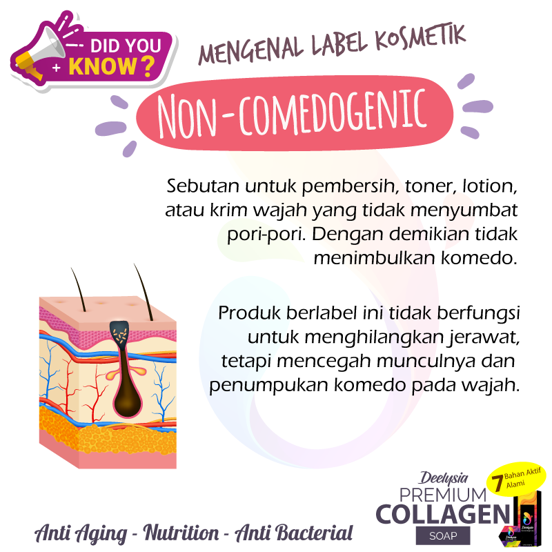 Mengapa Produk Mempunyai Label Bukan Komedogenik?